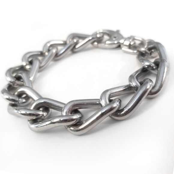 Chunky Stainless Link Bracelet - Picture 2 of 6